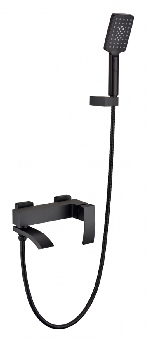 Смеситель для ванны с ручным душем Grocenberg GB8007 Черный матовый