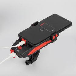 Велосипедный фонарь светодиодный ЭРА VA-802 аккумуляторный powerbank сигнал держатель для телефона 5W | Велосипедные  фонари