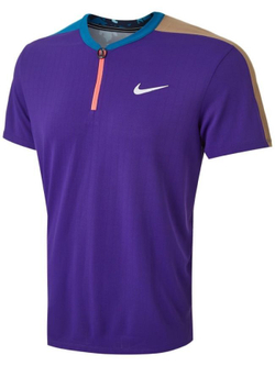 Мужское поло теннисное Nike Court Breathe Slam Polo Melbourne - court purple/green abyss/white