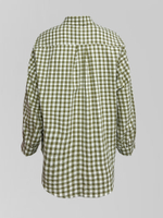Рубашка WY 9005 в клеточку с длинным рукавом и логотипом на груди