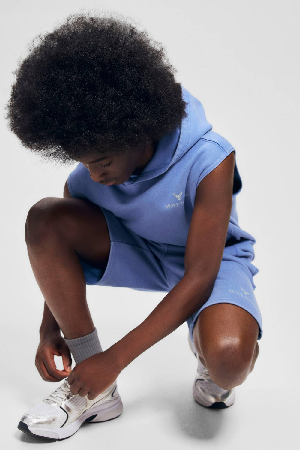 H&M Move x Zlatan Спортивная толстовка без рукавов с капюшоном, синий