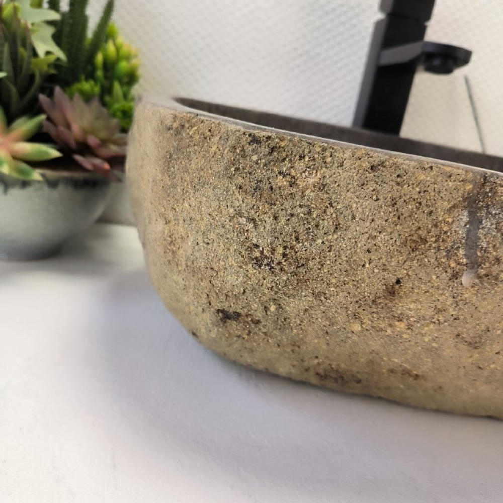 Раковина из речного камня RS-63519 (45*33*15) 0122