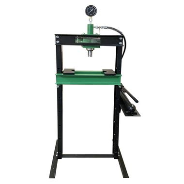 Пресс гидравлический с манометром напольный 12т, (раб. высота: 30-948мм, раб. ширина: 590мм, ход штока:154мм) RockForce RF-12002 (дерев)