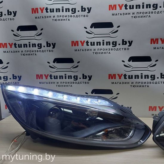 Фары передние FORD FOCUS MK3 11- 10.14 LED BLACK
