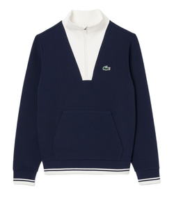 Женская теннисная куртка Lacoste Heritage UV Protect - navy blue/white
