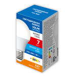 Лампочка ШАР E27 светодиодная 7W (холодный белый свет 6500K) 220В