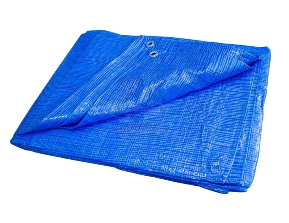 Тент универсальный 3х6м синий с люверсами плотность 120г/м2