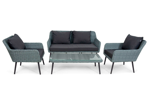 Комплект плетеной  мебели MOKKA RIMINI NEW (стол кофейный, 2 кресла, диван 2 х-местная)
