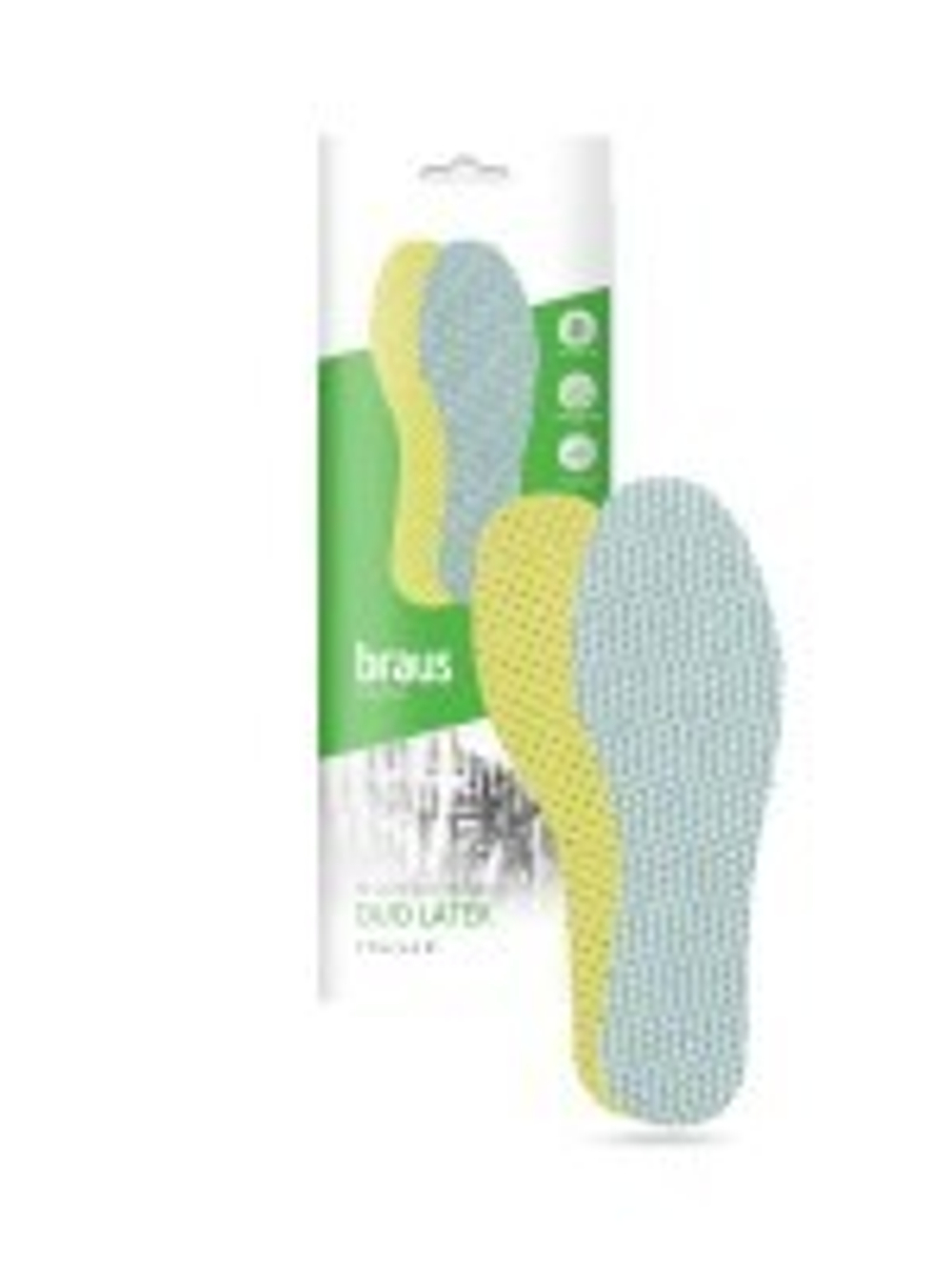 Стельки для обуви Braus Duo Latex Латексные с хлопковой тканью размер 35-46