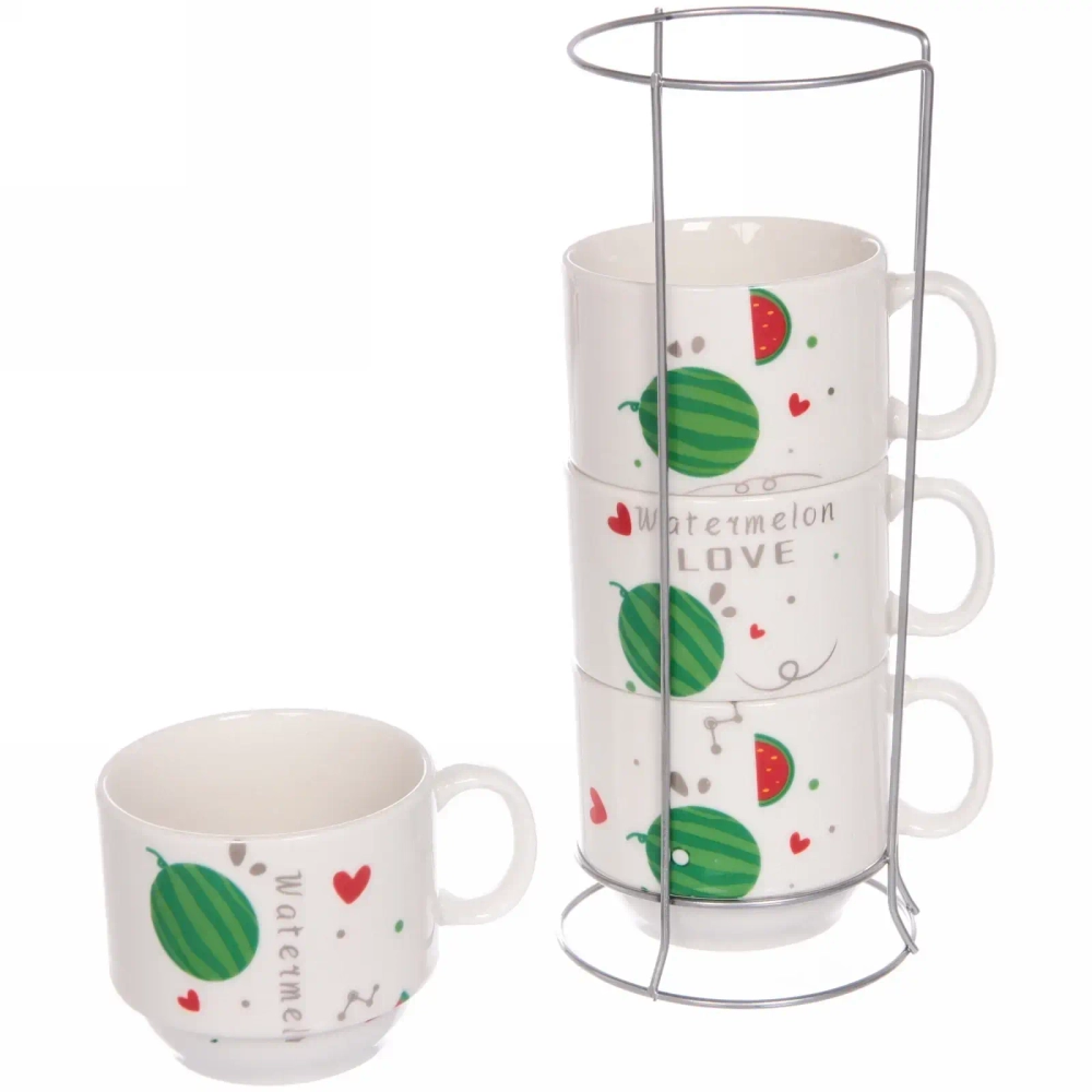 Набор кружек на стойке 200мл «Арбузы»