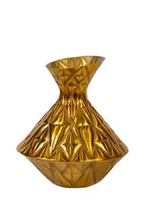 Ваза металлическая золотая
