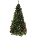 Елка «Венская» 210 см, ПВХ+Леска, ягоды и шишки (1042 веток)