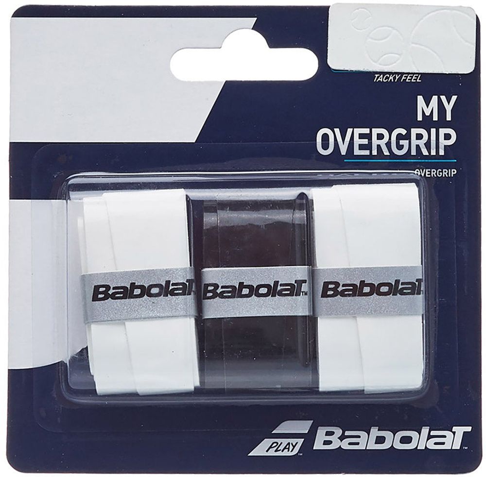 Теннисные намотки Babolat My Overgrip white/black/white 3P