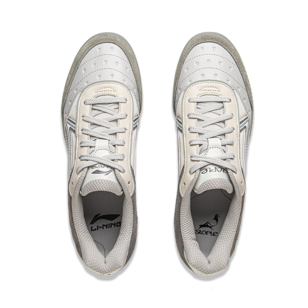 Li Ning x Staple Abrasion Resistant Lightweight Rebound Low top Table Tennis Shoes Unisex Gray