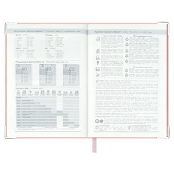 Ежедневник недатированный ESCALADA, А6+, 160 л., арт. 70684/ 20 АНРИ РОЗОВЫЙ (кожзам: 126х174 мм, интегральный переплёт, материал обложки: искусственная кожа "Анри"; способ крепления блока: ниткошвейный; декор: металлические уголки, тиснение фольгой;