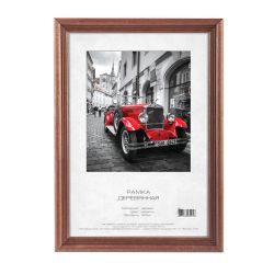 Фоторамка Image Art С20 30х40 деревянная из сосны, цвет махагон, вставка-прозрачный пластик