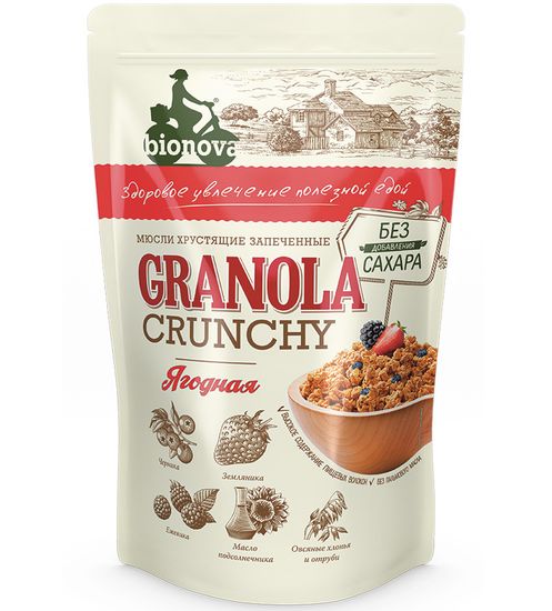 Мюсли Бионова Ягодные, 400г.