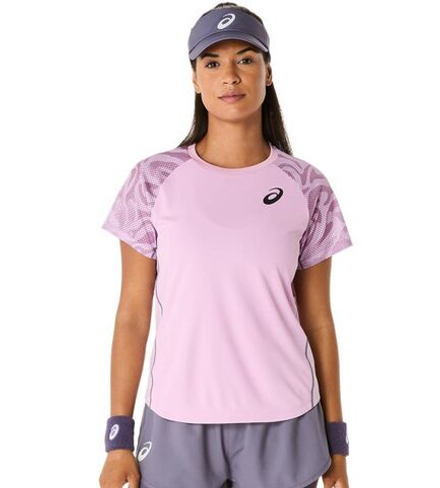 Женская теннисная футболка Asics Match Game Short Sleeve - light ube