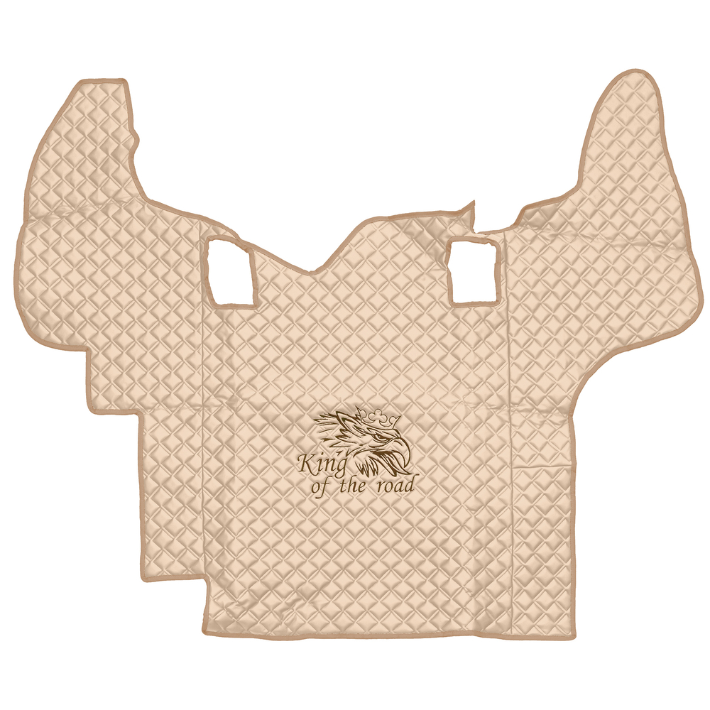 Ковры SCANIA 5 серии Р (автомат) (экокожа, бежевый, бежевый кант, коричневая вышивка)