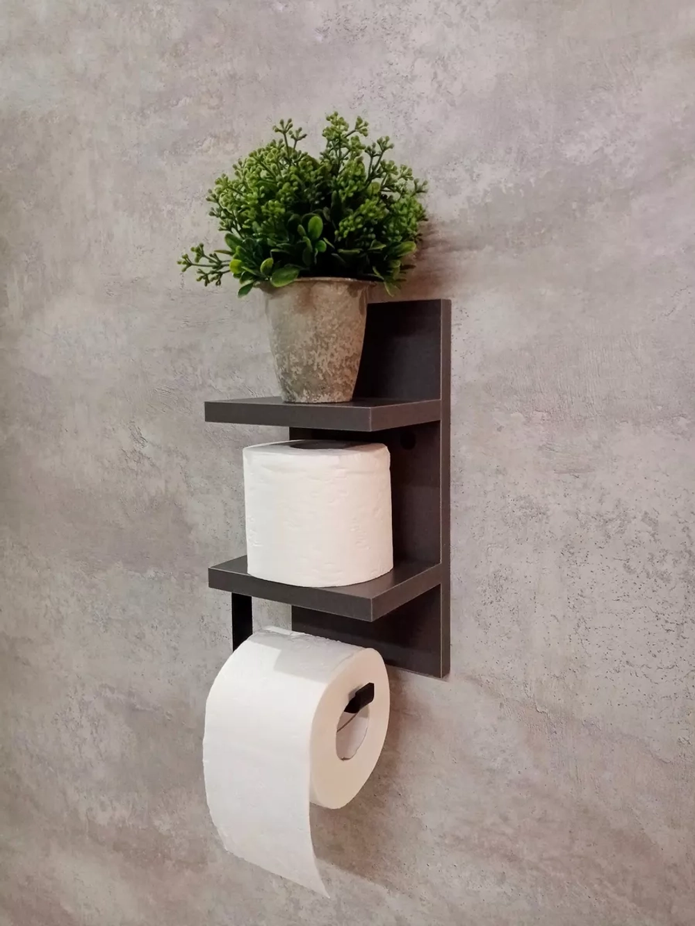 Держатель для туалетной бумаги с полками