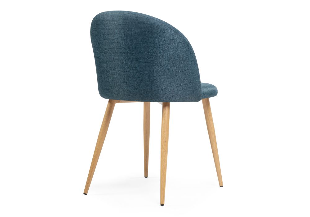 Стул на металлокаркасе Aldo blue / wood