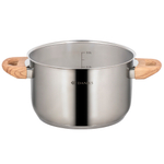 Кастрюля нерж, 3.9 л, с крыш, крыш стекло, Daniks, Осло, GS-01147-20CA, индукц