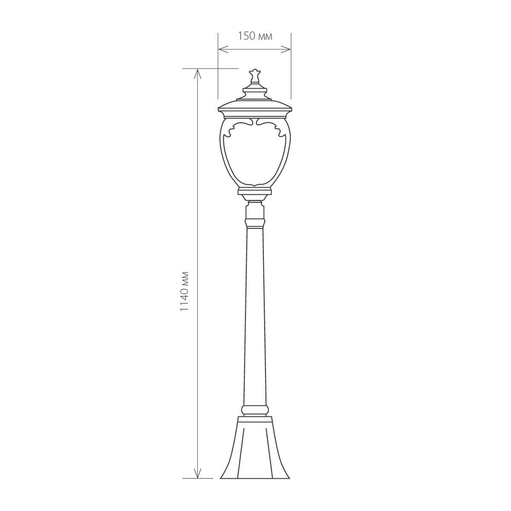 Andromeda F черное золото уличный светильник на столбе IP44 GLYF-8024F