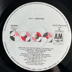 Винтажная виниловая пластинка LP Y and T, Yesterday and Today, Open Fire (Югославия 1985)