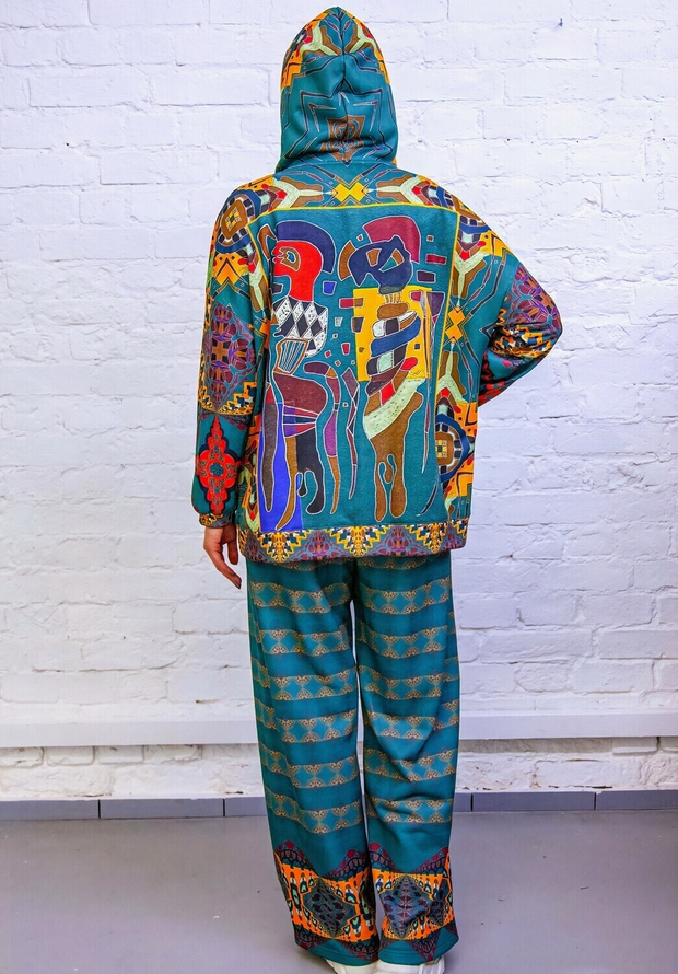 Комплект (худи и брюки) "Четыре фигуры", по мотивам картины Кандинского "Четыре фигуры на трех квадратах"