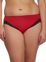 Трусики с высоким вырезом по линии бедер (Размер: XS) (Цвет: красный)