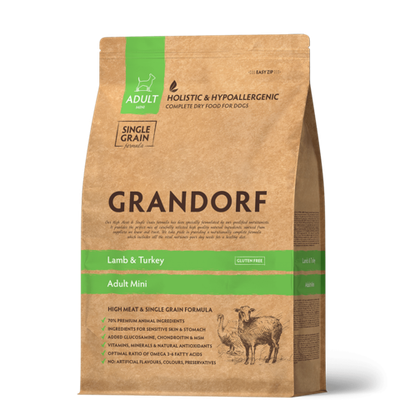 Grandorf Dog Mini корм сухой для собак мелких пород ягнёнок с индейкой
