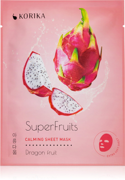 KORIKA SuperFruits Dragon Fruit - Set of 5 Calming Face Sheet Masks - набор масок для лица по сниженной цене Драконий фрукт (с успокаивающим эффектом) /   / GTIN 2800010655331