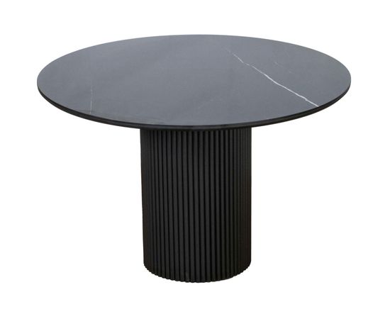 Стол DUBAI 100 Portrait Black gloss / black velvet