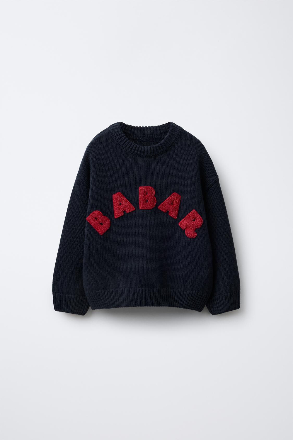 ZARA СВИТЕР С ВЫШИВКОЙ BABAR ™, МОРСКОЙ СИНИЙ