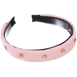 Ободок для волос «МАРЦИПАН», леона, ширина 2,5см, микс 6 цветов ( в пакете с подвесом)