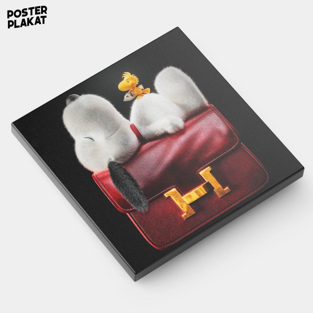 Картина для интерьера Снупи / The Peanuts Movie на холсте, персонаж мультфильма, холст с печатью на подрамнике, на стену, Постер Плакат