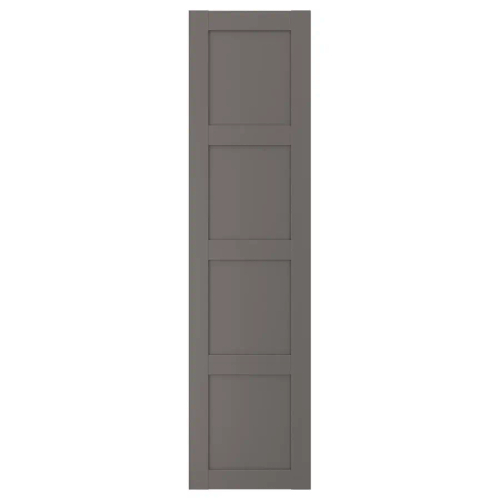 Дверь - IKEA BERGSBO/БЕРГСБУ ИКЕА, 50x195 см, темно-серый