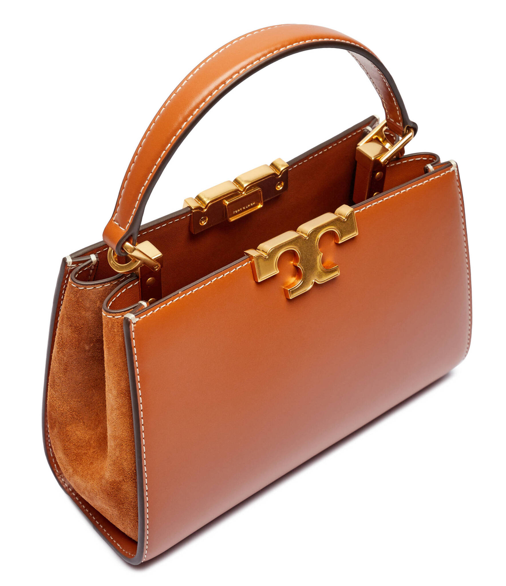 Кожаная сумка-трапеция Eleanor Mini TORY BURCH - коричневый(154816)