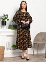 Платье Аура с поясом (черное) П15121-10М LT Collection