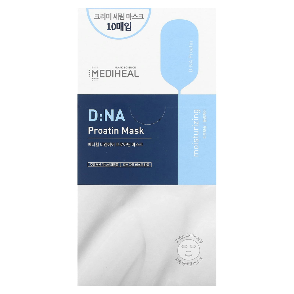 MEDIHEAL, DNA Proatin Beauty Mask, 10 шт., По 25 мл
