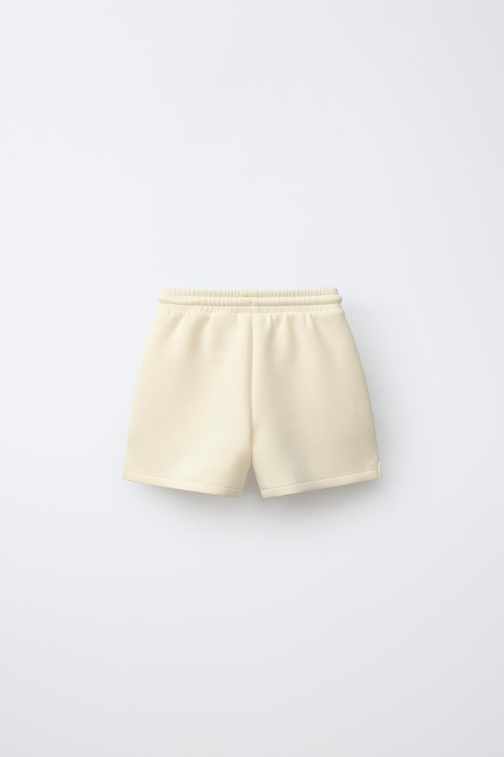 ZARA ШОРТЫ-БЕРМУДЫ INTERLOCK, СВЕТЛО-БЕЖЕВЫЙ