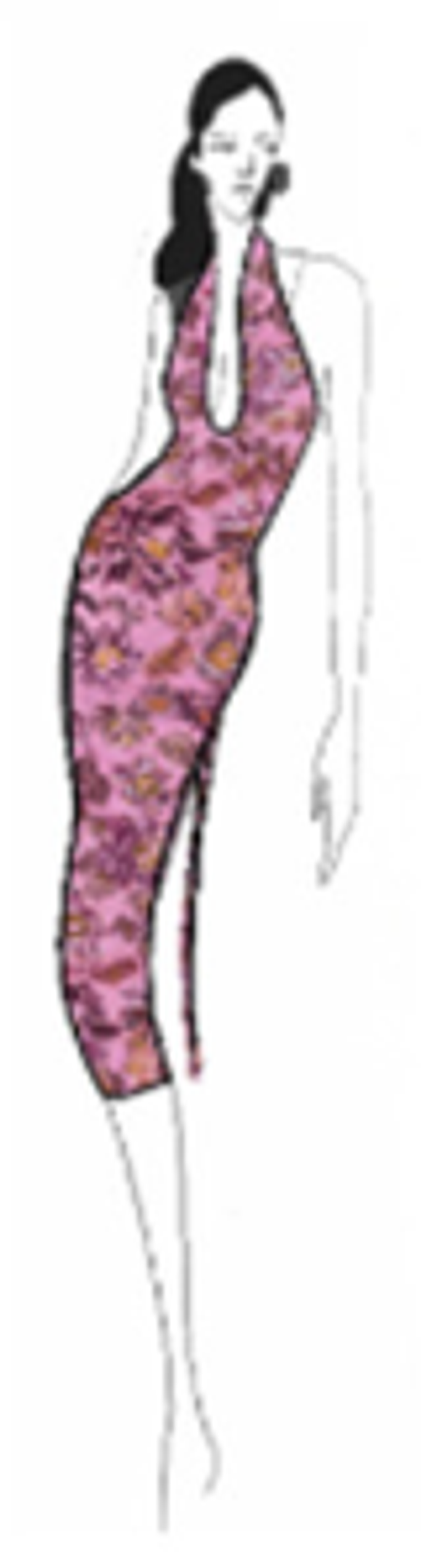 Платье макси из шифона с пайетками