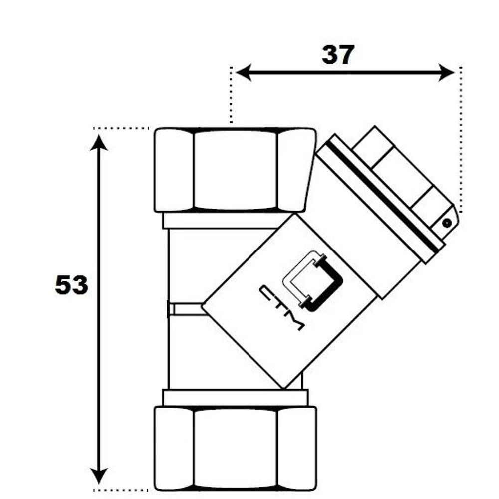 Фильтр сетчатый Y-образный латунный муфтовый 1/2" Ду15 ВР/ВР ФС