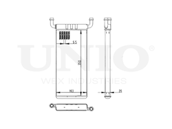 Радиатор отопителя UNIO RAD-20053