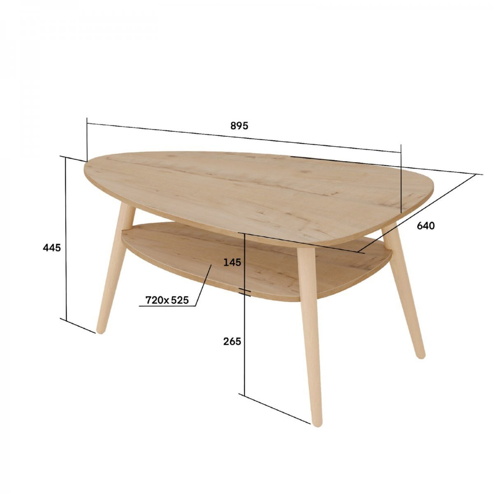 Стол журнальный Консул-3 дуб ирландский