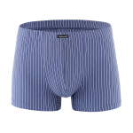 Удобные мужские боксеры в полоску (Размер: XL) (Цвет: синий)