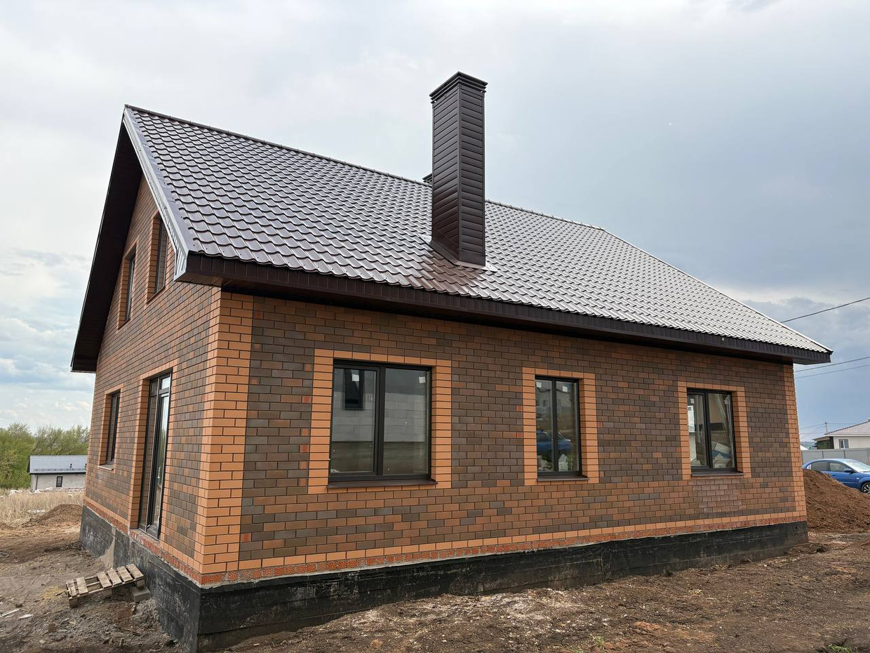 Дом с мансардой в деревне Верхняя Марьевка