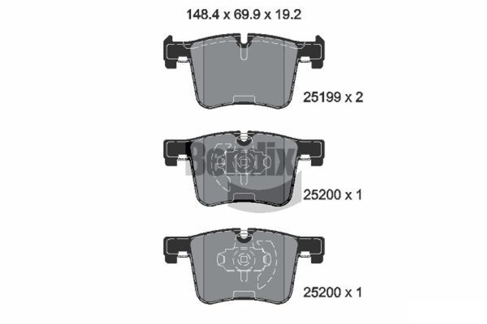 BENDIX Braking - BPD1078-BEN - Brake Pad Set, disc brake