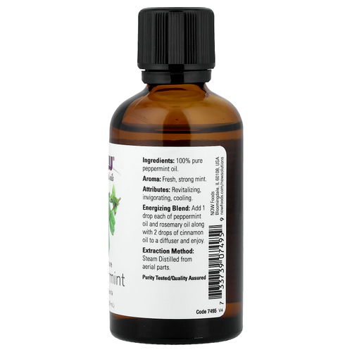 NOW Foods, эфирные масла, перечная мята, 59 мл (2 жидк. унции)