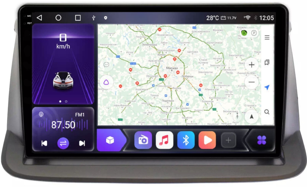 Магнитола для Honda Stepwgn 3 2005-2009 - Carmedia SF-9019 QLed+2K, Android 12, TS10, CarPlay, 4G SIM-слот